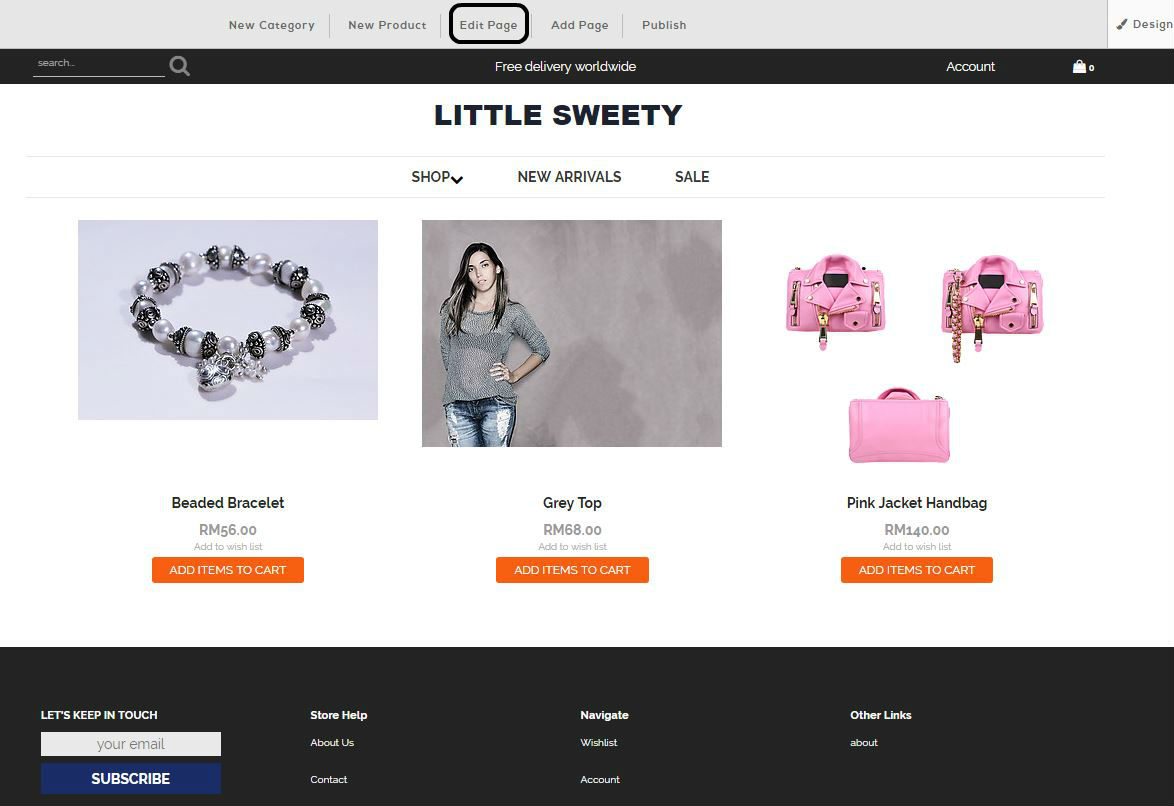 editing your ecommerce page malaysia