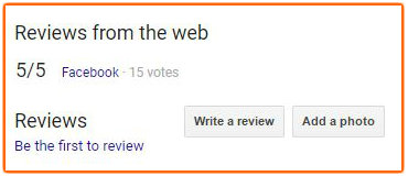 Get Reviews on Google to appear on Search Results page